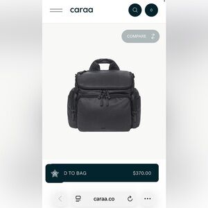 Caraa Baby Bag Medium in Black Organic Cotton